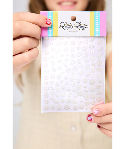 White Snowflake Nail Stickers