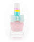 Marshmallow Clouds nail polish bottle adorned with a blue bow, offering a sweet marshmallow scent, perfect for a delightful and playful manicure experience.