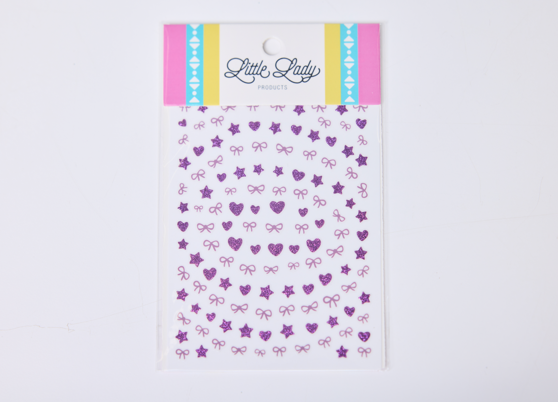 Purple Glitter Nail Stickers